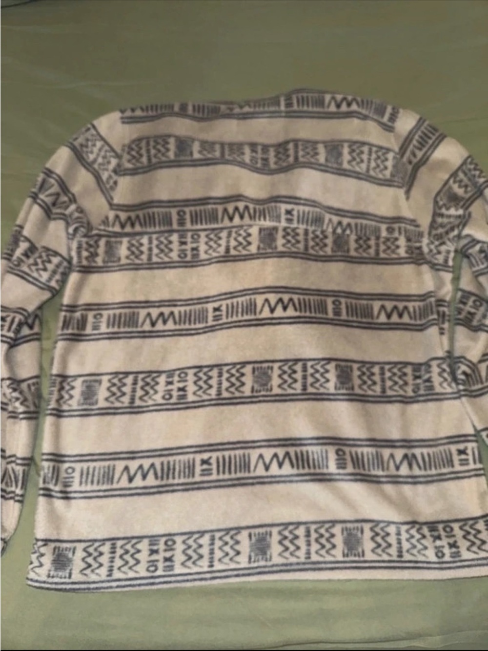 O'Neill Cream & Black Striped Baja Hoodie Sweater - Picture 8 of 8